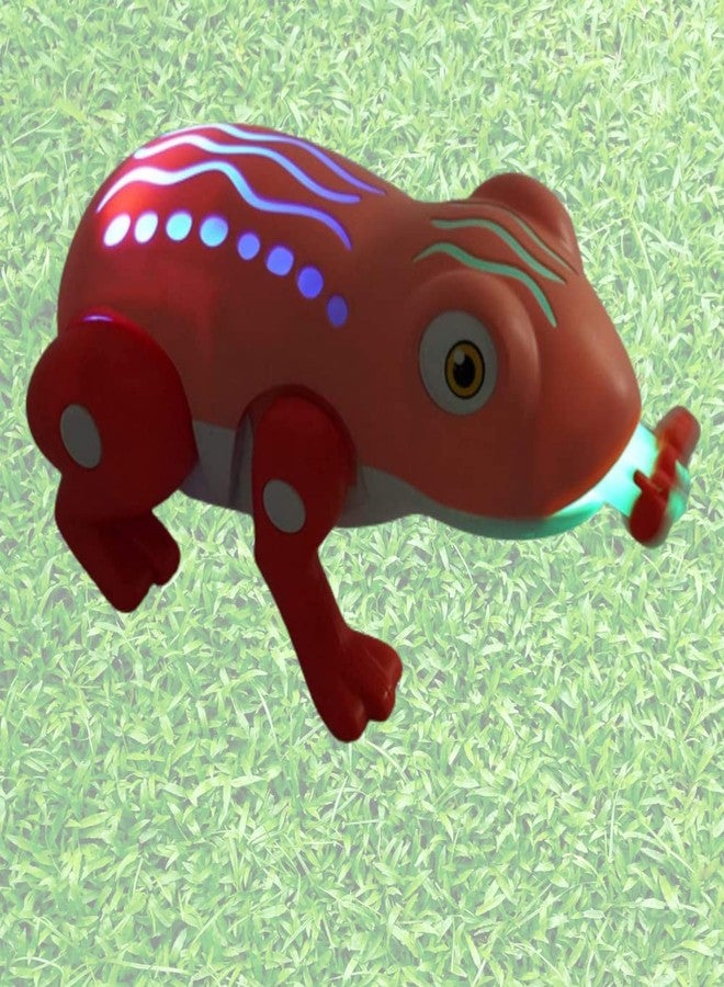 DURAZO Jumping Frog Toddler Toy Toddler Toy Sound Toy Frog Shape, Dazzling Light Music and Jumping, Large Size 15 cm, Pack of 1 Frog, Multi Colour - Image 1